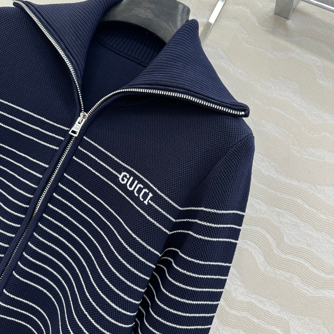 GUCCI ZIP-UP KNITTED JACKET STYLE 144
