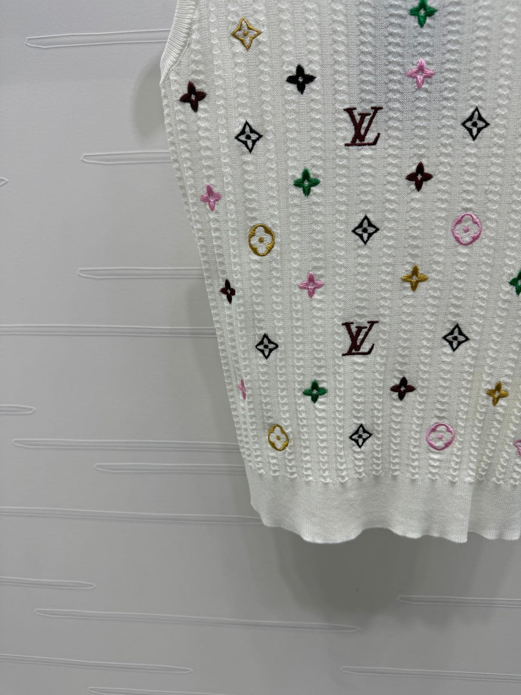 LOUIS VUITTON LV 25S EMBROIDERED KNIT TANK TOP 264272