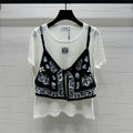 LOEWE TWO PIECE TOP WHITE AND BLACK 274903