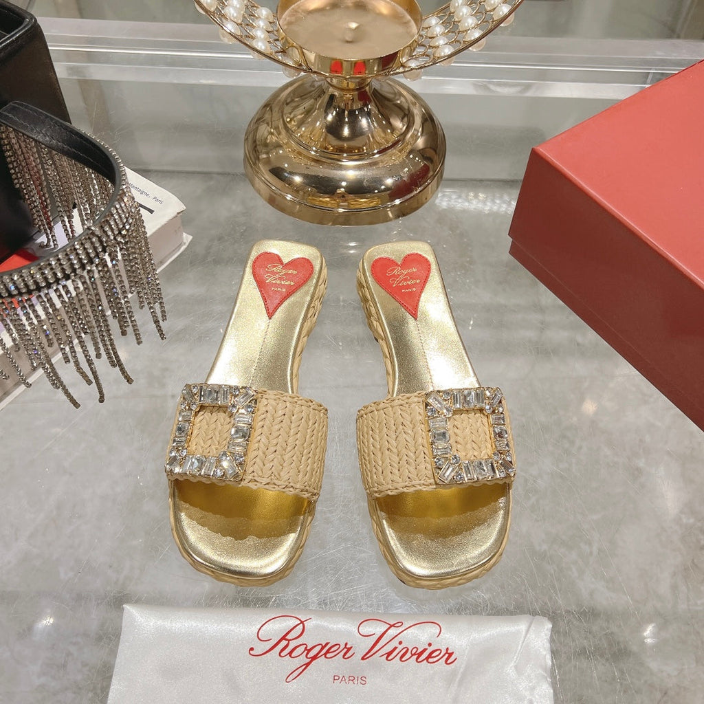 ESPADRILLES MULES IN BEIGE RAFFIA