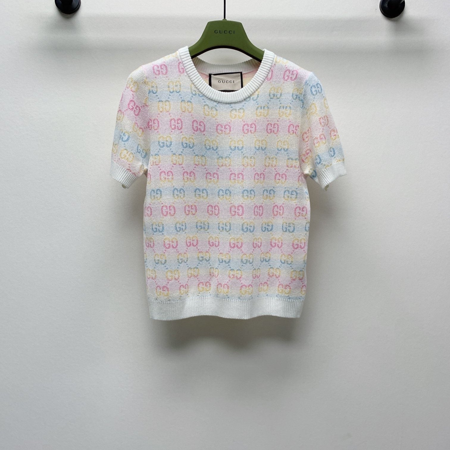 GUCCI SHORT-SLEEVE KNIT TOP 232145