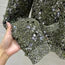 GUCCI 25 KNITTED POLO LONG-SLEEVED TOP GREEN GRAY WOOL