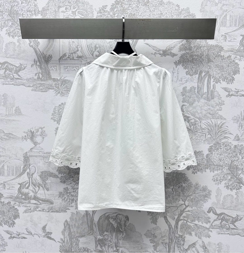 GUCCI 25S EMBROIDERED LONG SLEEVE SHIRT 264651